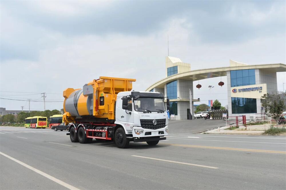 8-12方勾臂垃圾車-國六東風(fēng)D3大型套臂8-12方勾臂式垃圾車